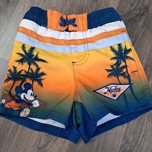 Mickey Mouse Disney Bathing Suit Swim Trunks Toddler's Size 2